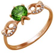 кольцо с хризолитом